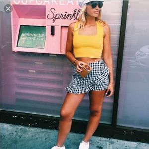 LF Seek the Label Mustard Yellow Bandage Top